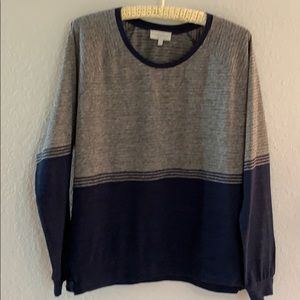 Lucky Brand Ruffle Stripe Pullover